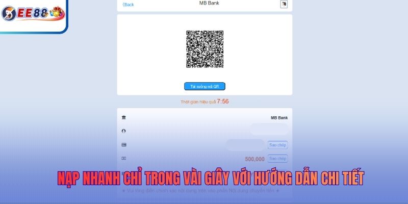 Nạp nhanh chỉ trong vài giây với hướng dẫn chi tiết